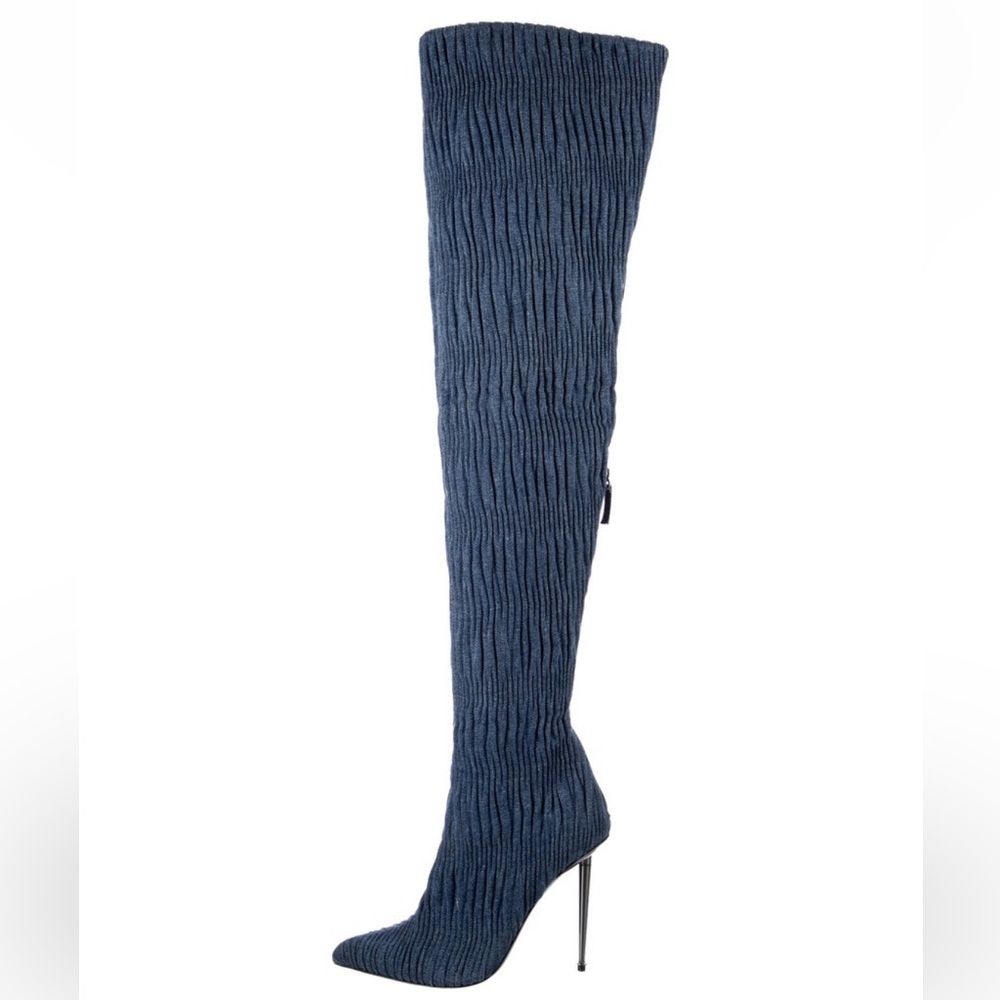 Tom Ford Denim thigh high boots